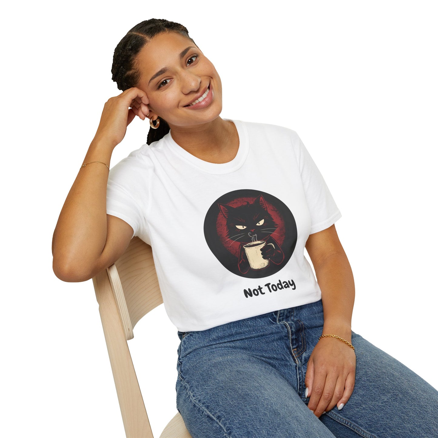 Not Today Cat T-Shirt - Grumpy Cat with Attitude