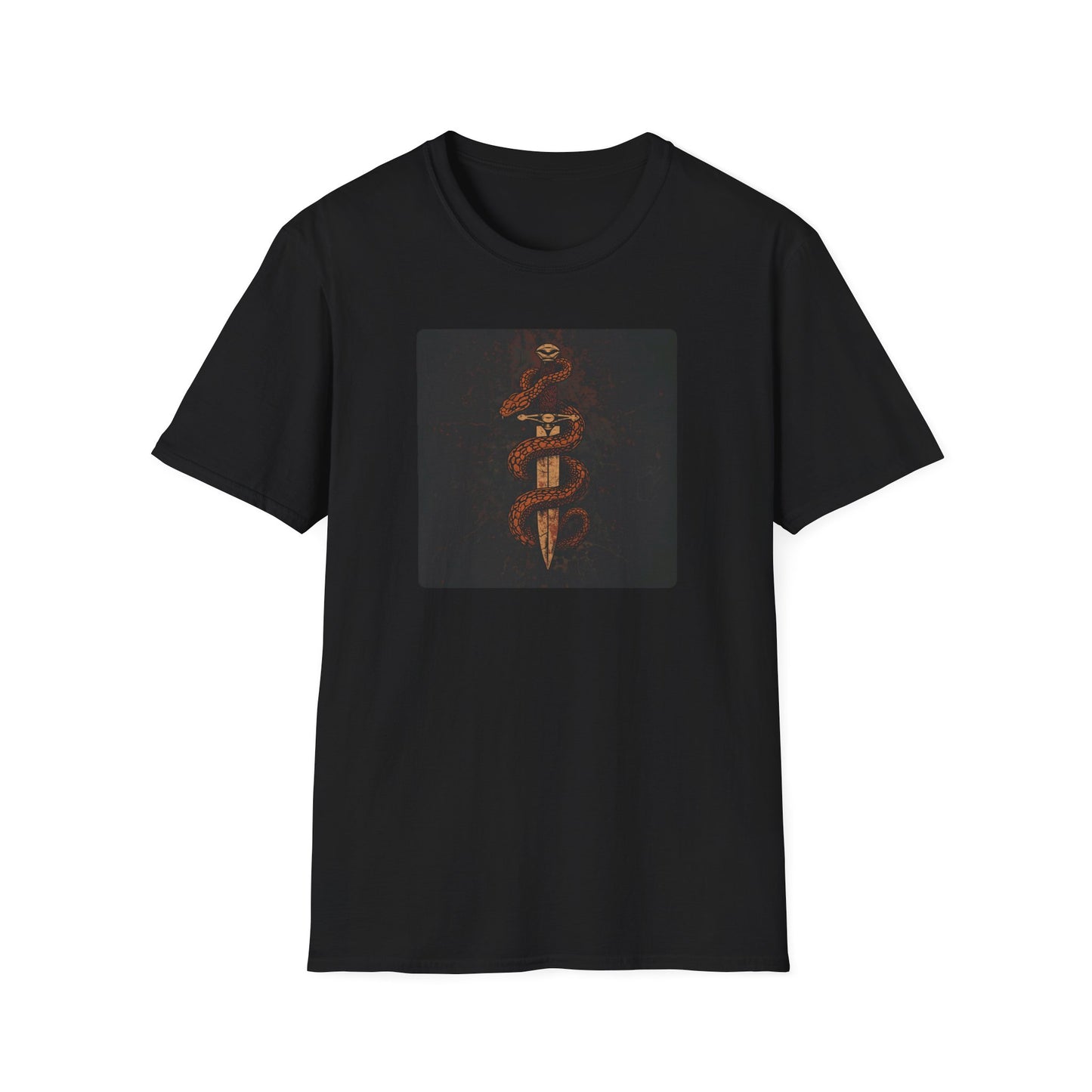 Venom & Virtue T-Shirt — Gothic Snake and Dagger