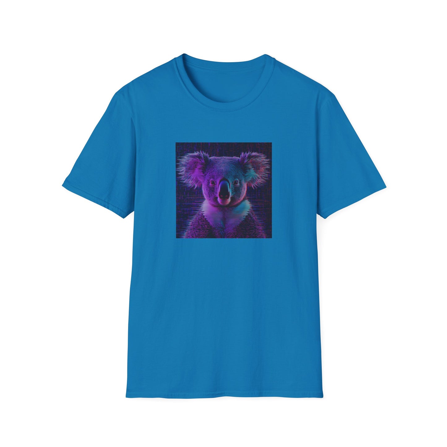 Pixellated Koala — Pixel Down Under Retro Gamer Tee in Sapphire