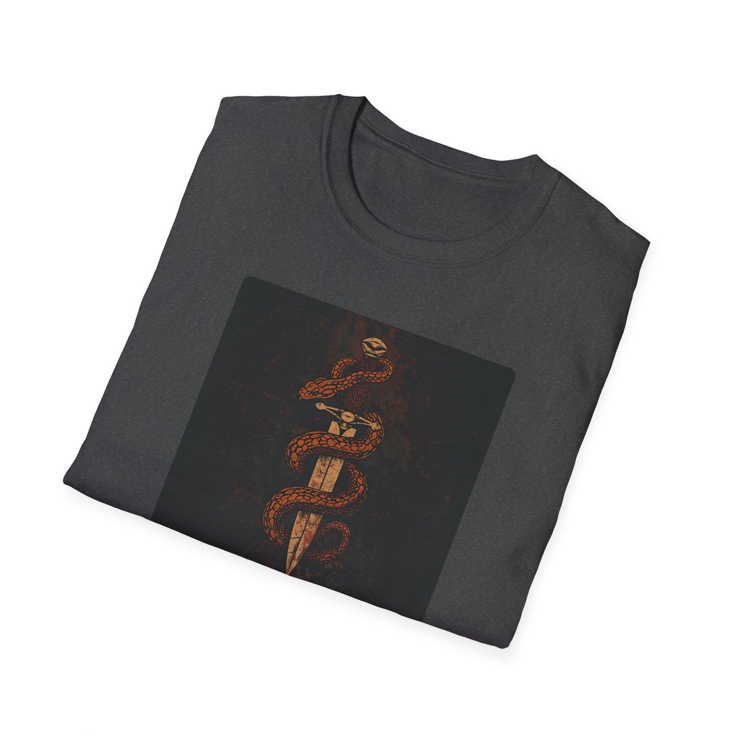 Venom & Virtue T-Shirt — Gothic Snake and Dagger