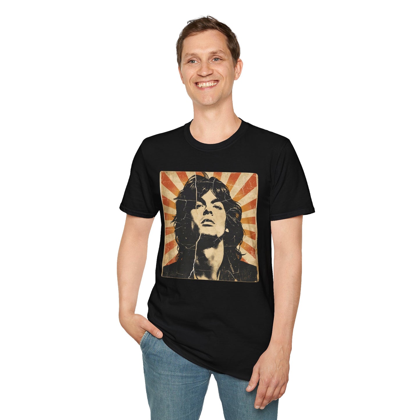 Vintage Rock Legend T-Shirt — Retro Music Icon Headshot Tee