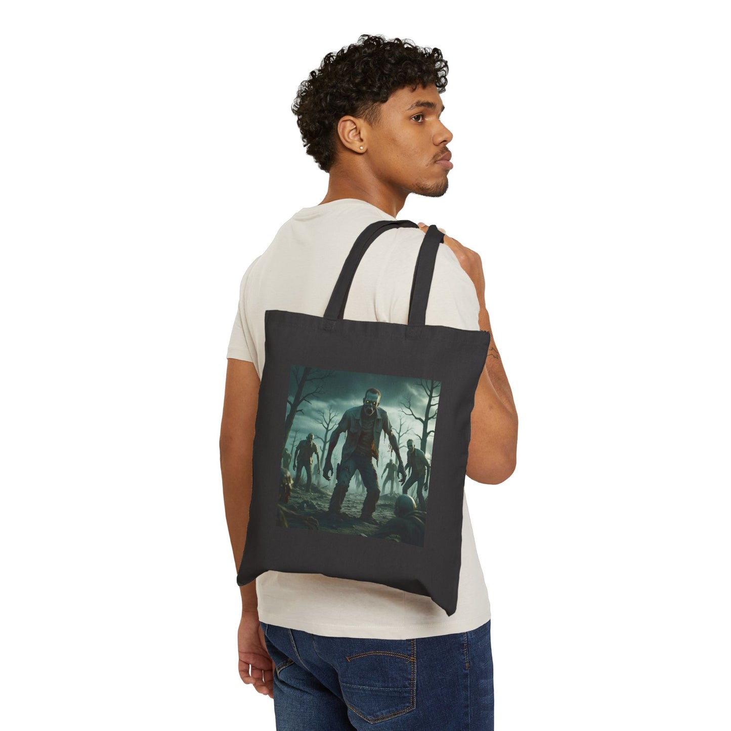 Forest of the Fallen – Zombie Inferno Tote Bag in Black