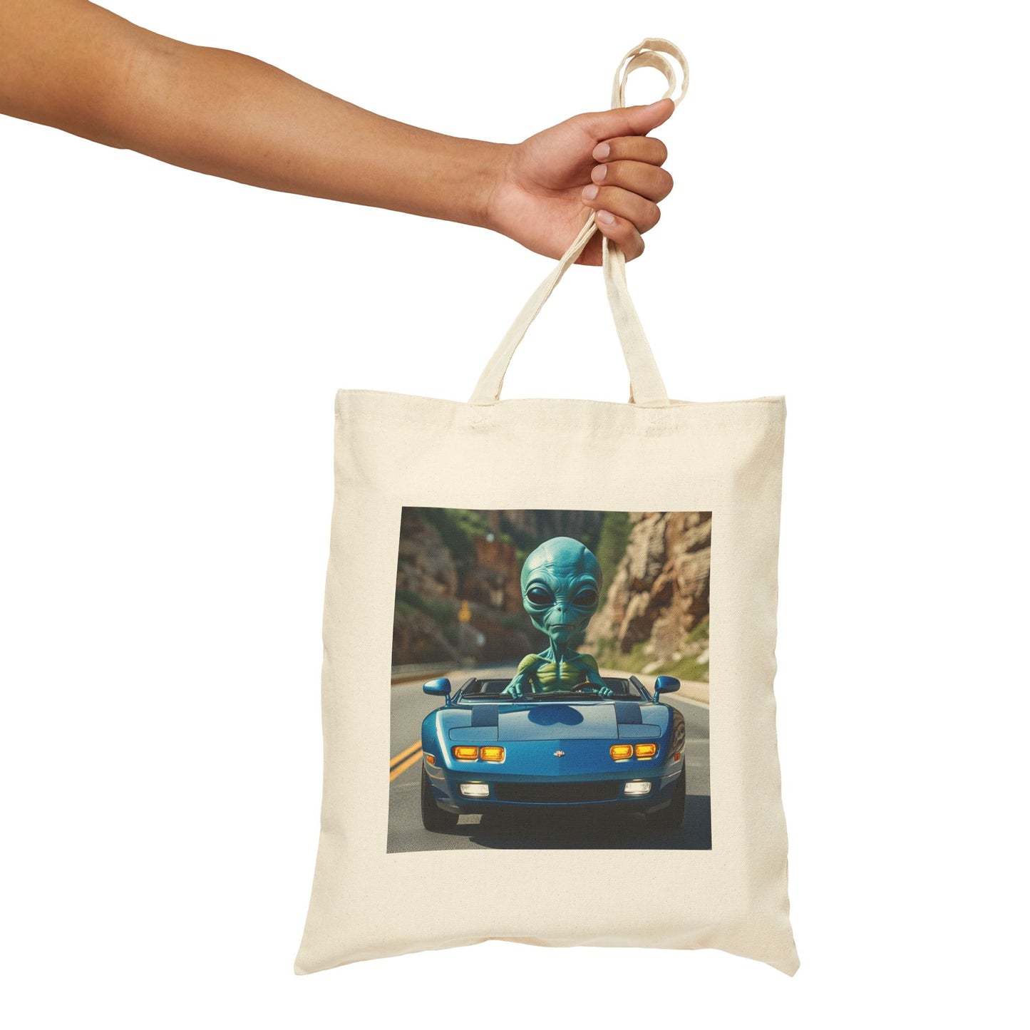 Life is a Highway, Road Trip Tote Bag in Natural