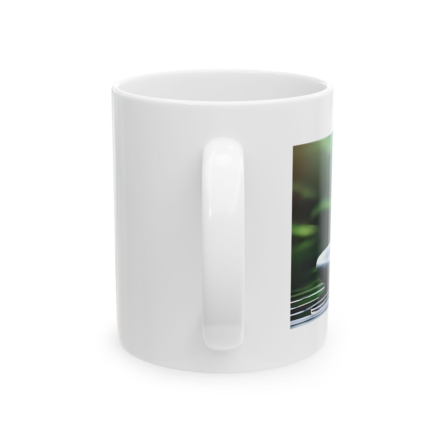 Lotus Flow – Water & Stone Balance Mug - side view - white mug with serene image