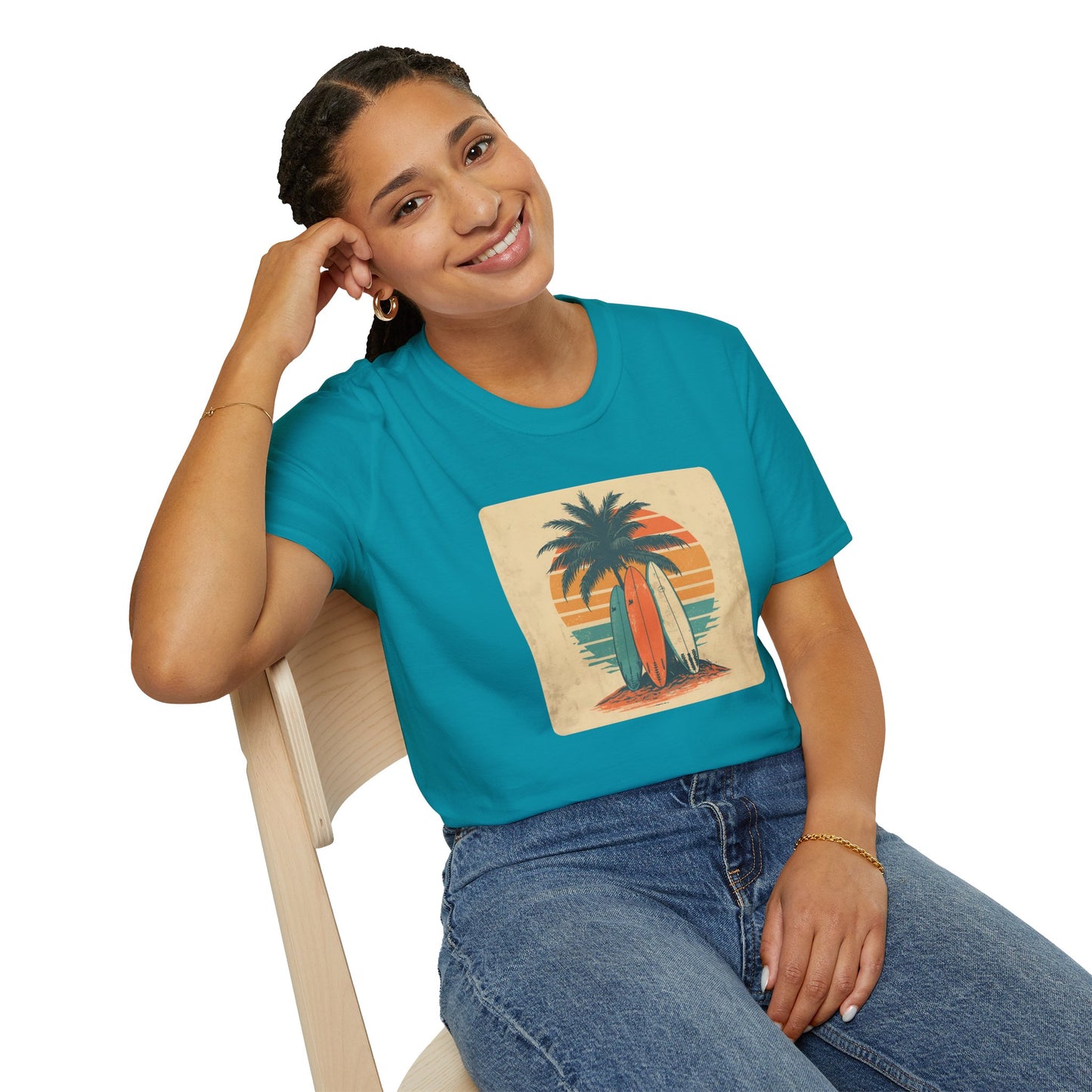 Retro Surfboard Trio – Vintage Surf Culture Tee