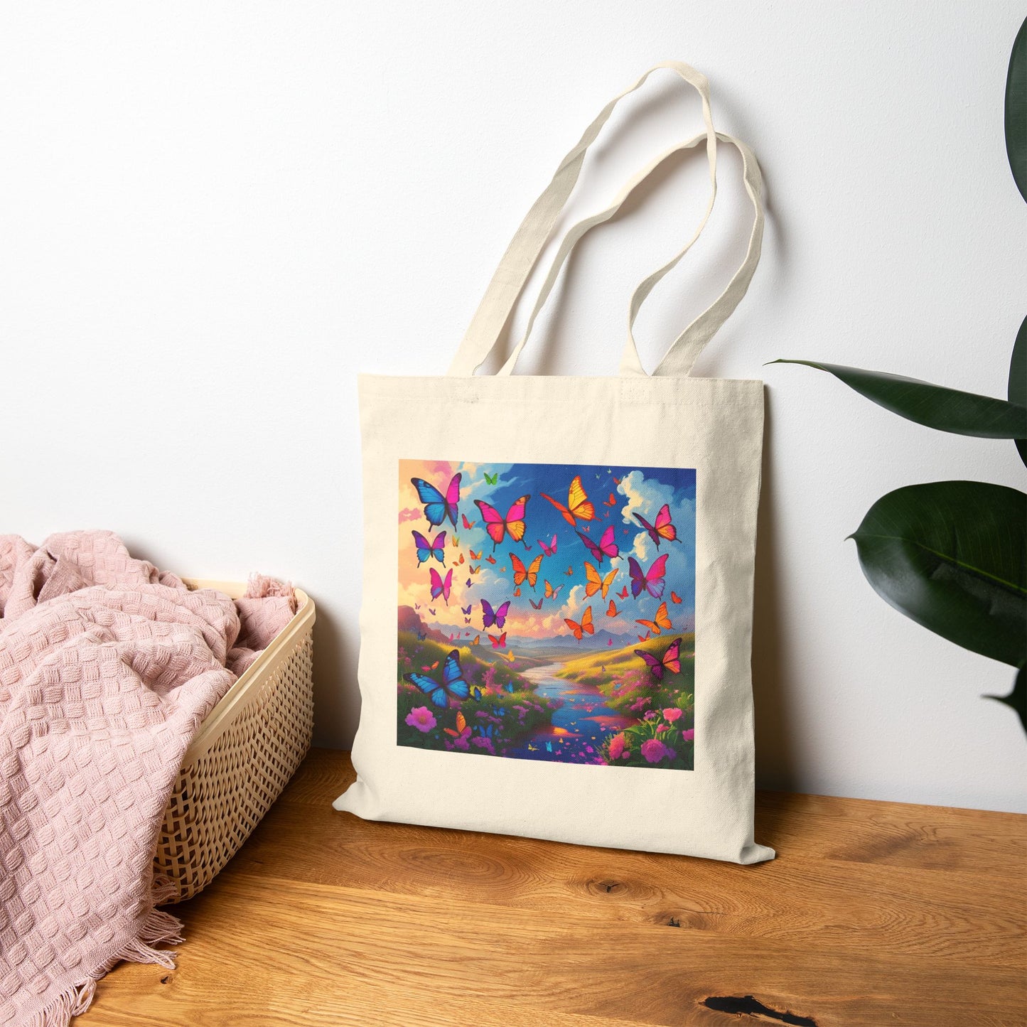 Butterfly Meadow Tote Bag in Natural