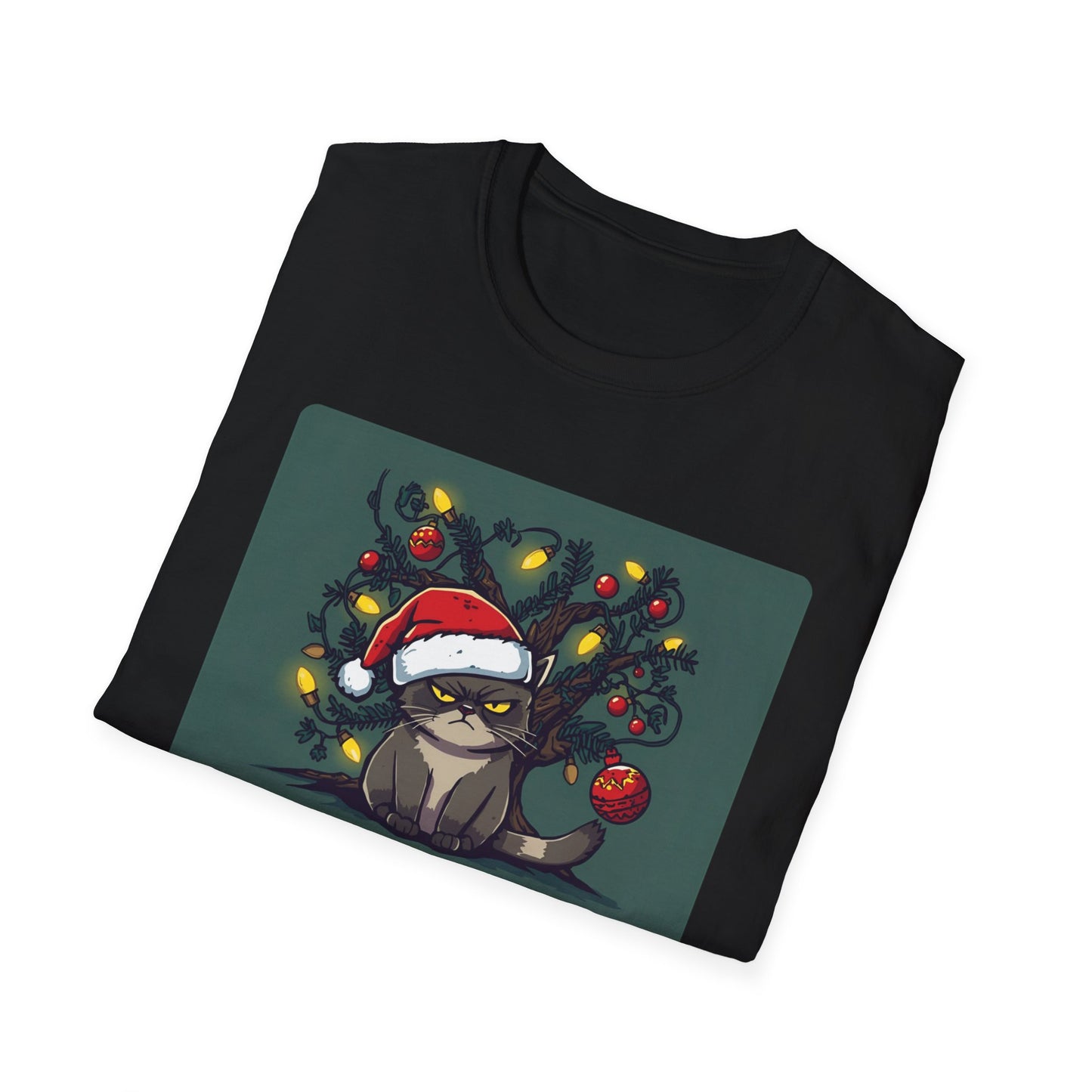 Grumpy Christmas Cat T-Shirt – “Is This Jolly Enough?”