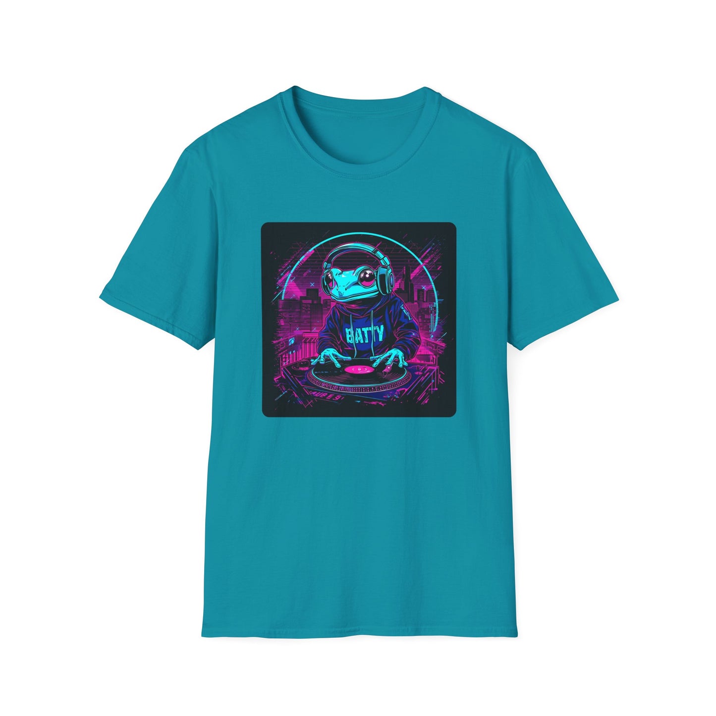 DJ Froggy on the Floor T-Shirt in Tropical Blue