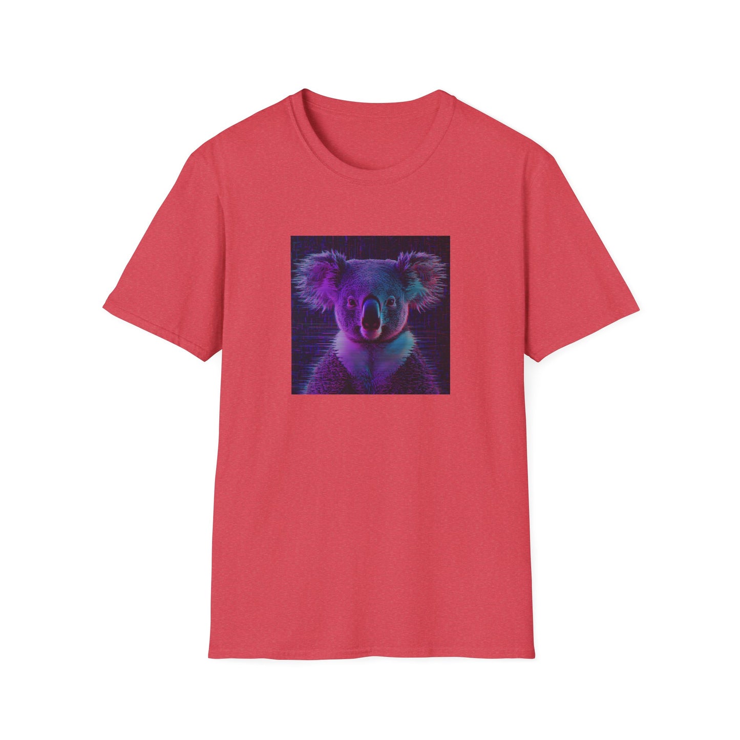 Pixellated Koala — Pixel Down Under Retro Gamer Tee in Heather Red
