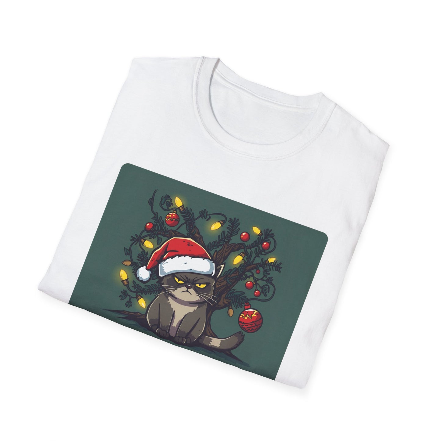 Grumpy Christmas Cat T-Shirt – “Is This Jolly Enough?”