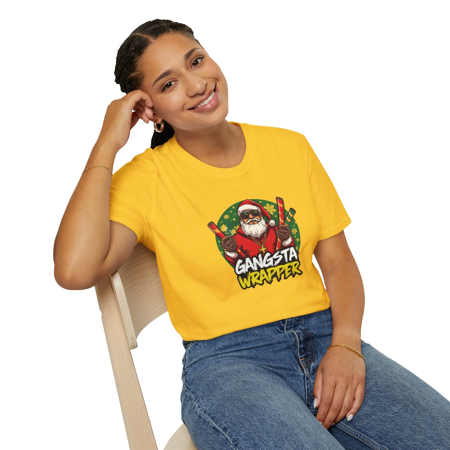 Gangsta Wrapper Santa Street Style T-Shirt