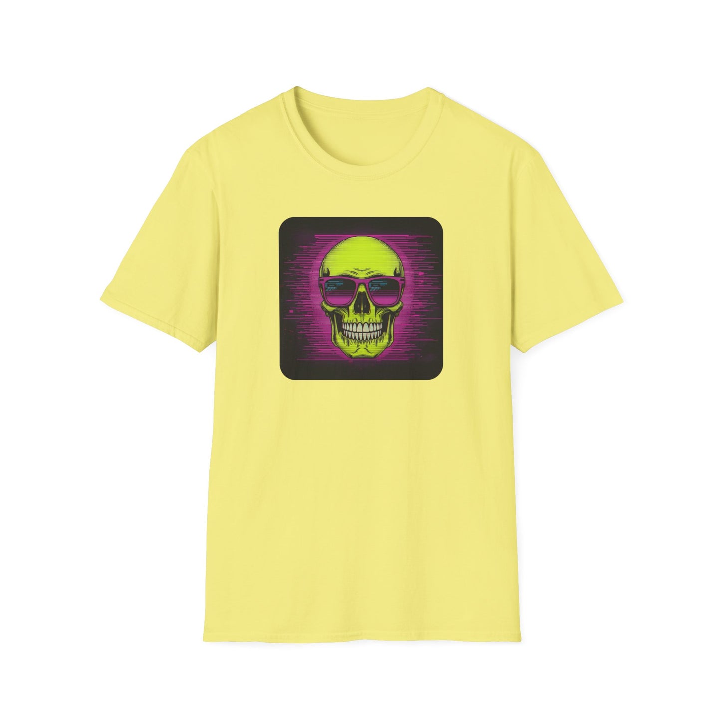 Game Over Retro Gamer Tee - Pixellated Skull in Cornsilk