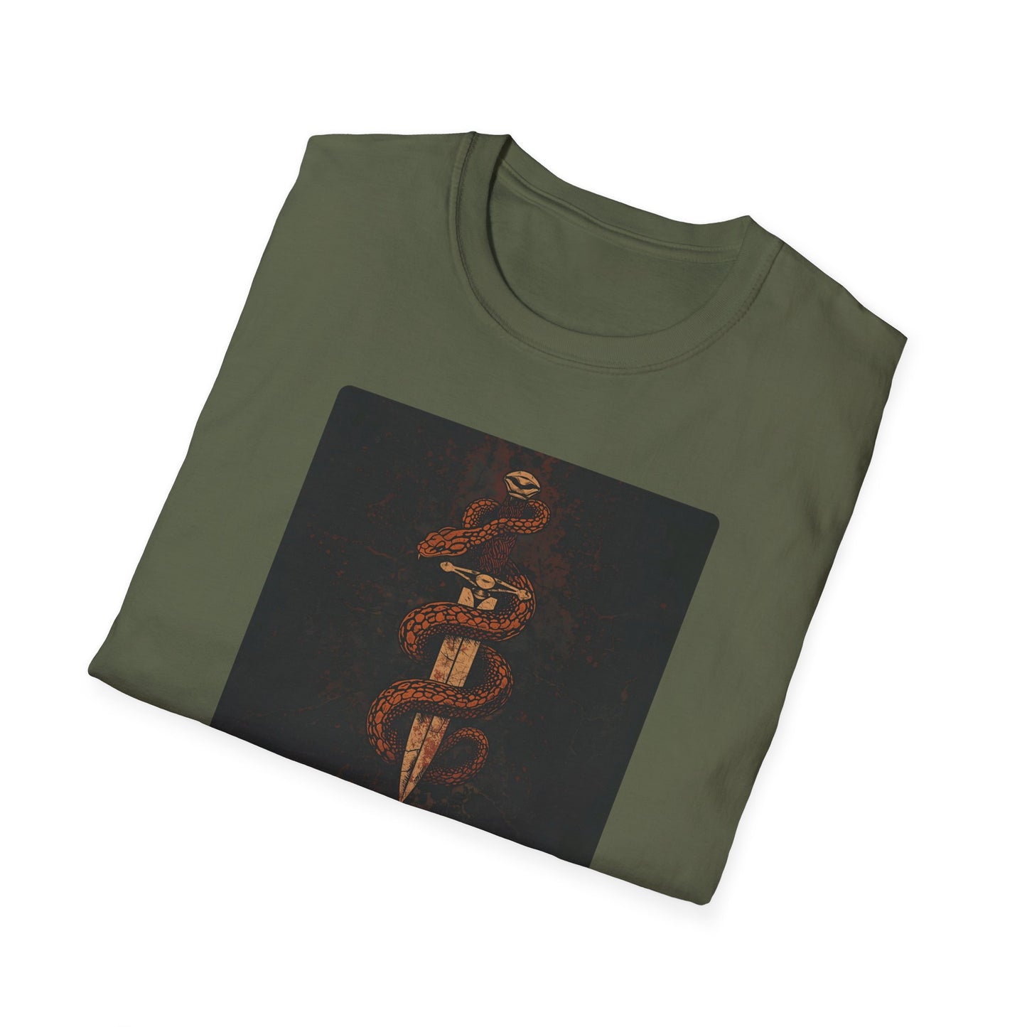 Venom & Virtue T-Shirt — Gothic Snake and Dagger