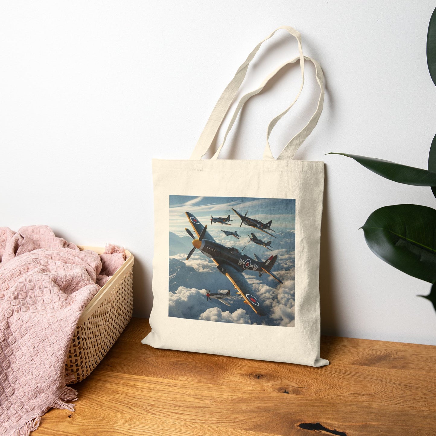 Wings of Valor Tote Bag in Natural