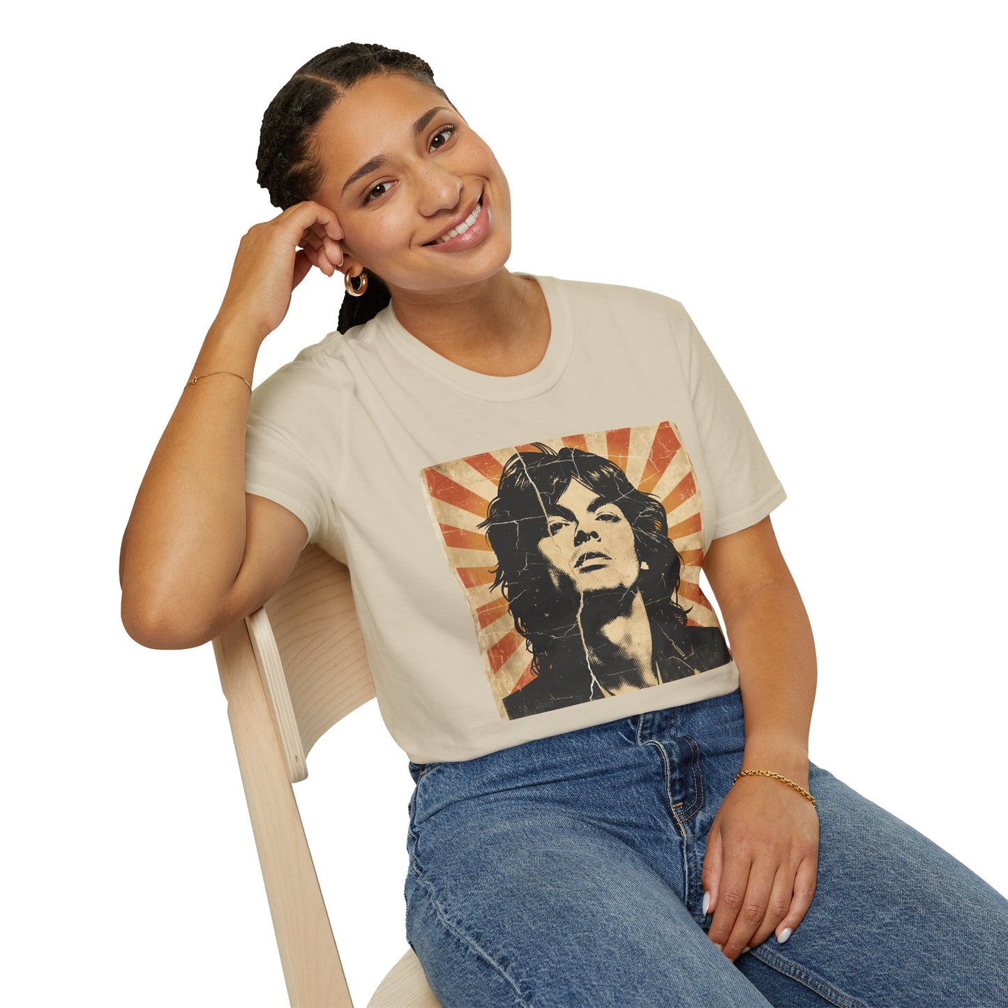 Vintage Rock Legend T-Shirt — Retro Music Icon Headshot Tee