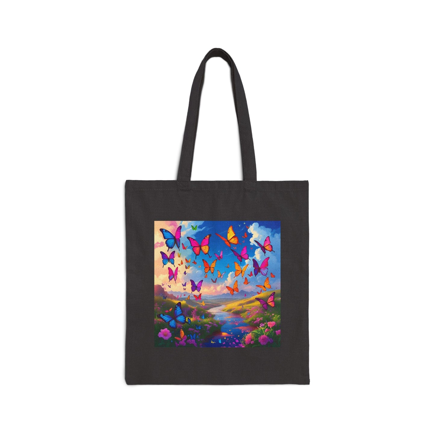 Butterfly Meadow Tote Bag in Black