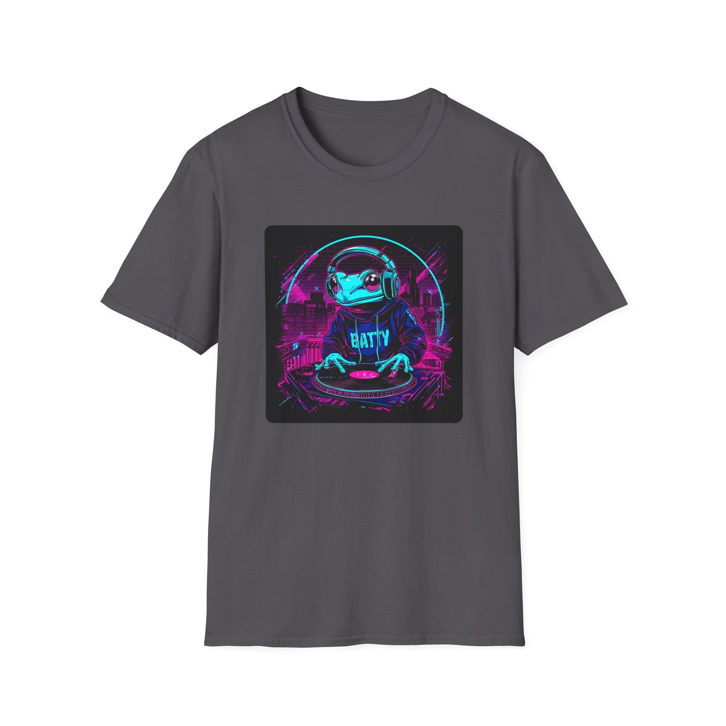 DJ Froggy on the Floor T-Shirt in Charcoal