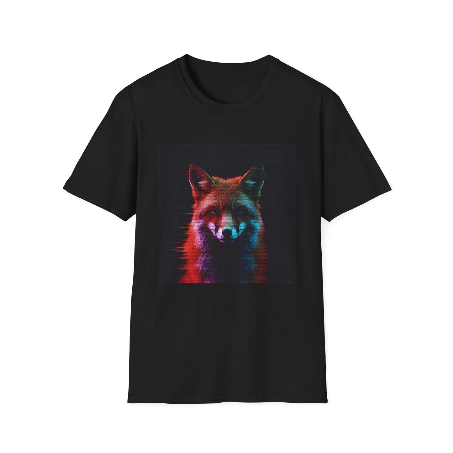 Pixel Fade – Glitched Fox Static Tee