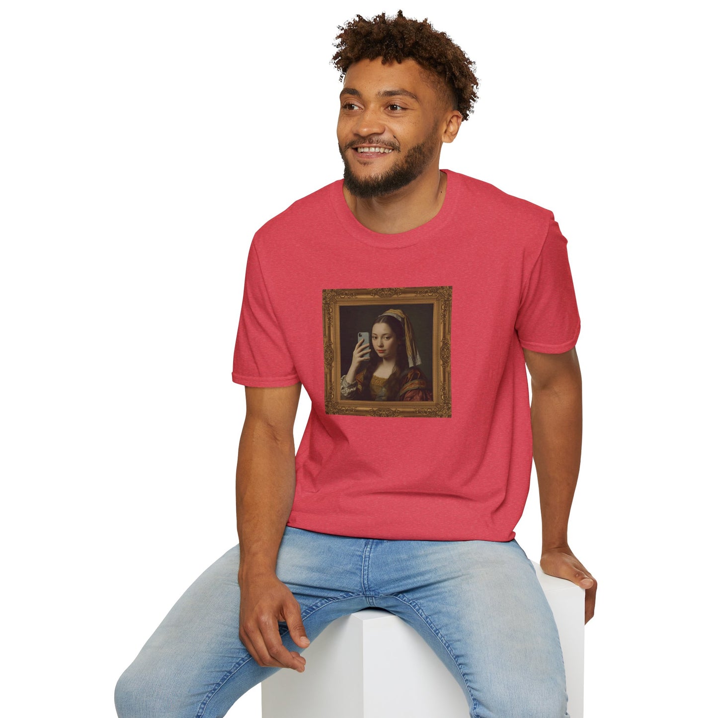 Renaissance Selfie T-Shirt – Classical Art Parody with Modern Twist