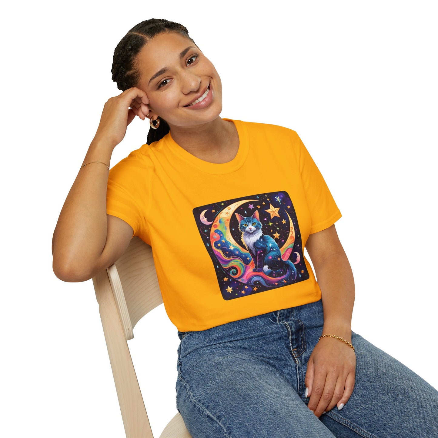 Psychedelic Moon Cat T-Shirt