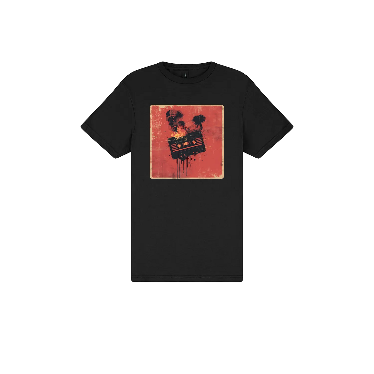 Black front flat lay