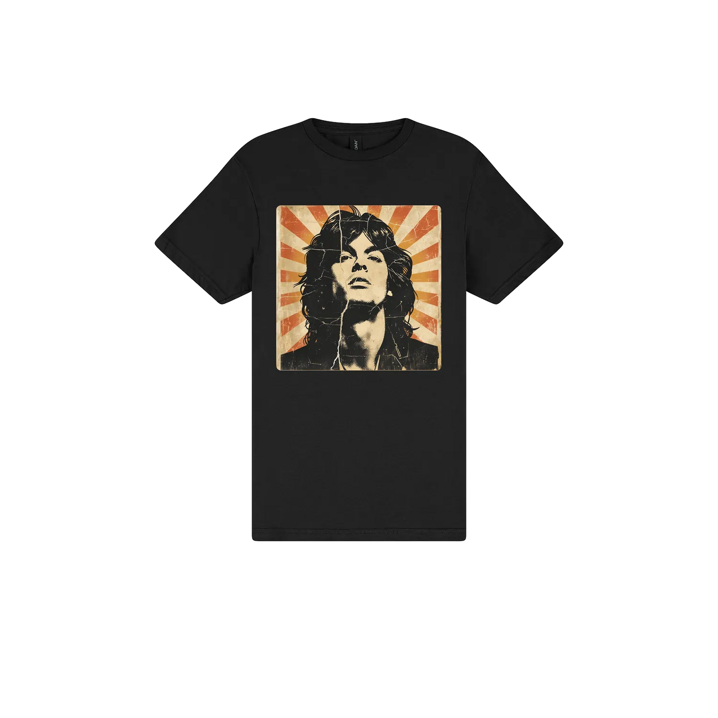 Black front flat lay