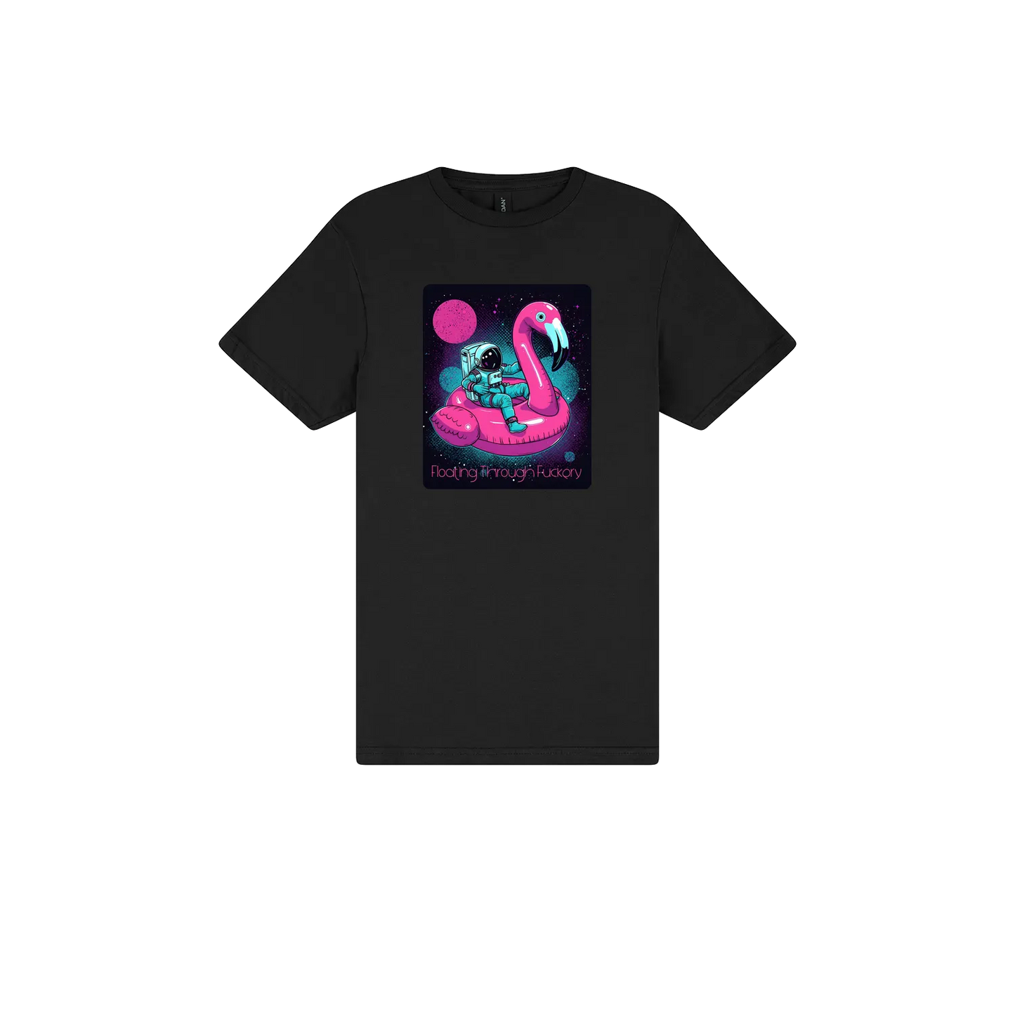 Black front flat lay