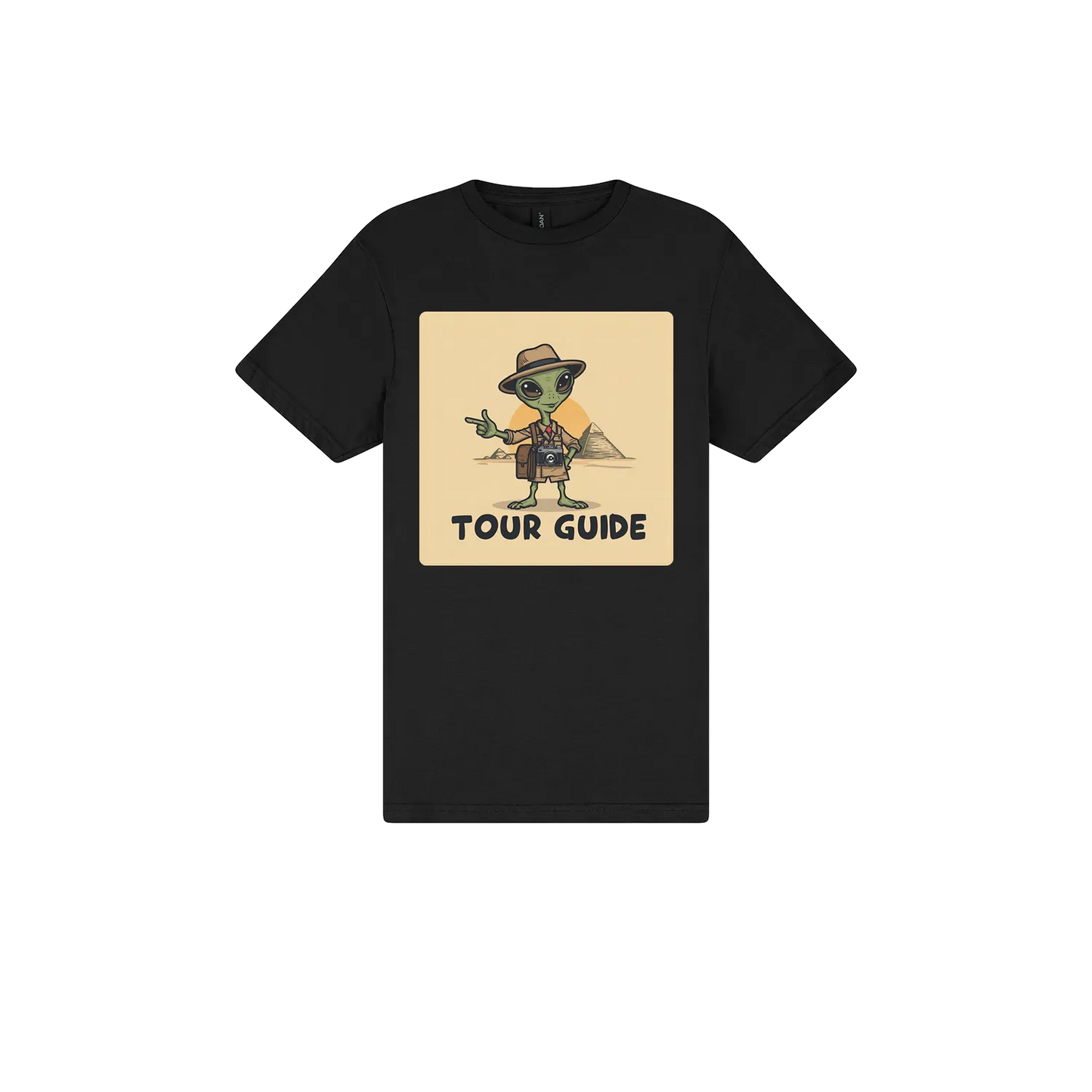 Black front flat lay