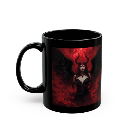 Lilith - First Light of Rebellion Mug - Black mug with image of Lilith