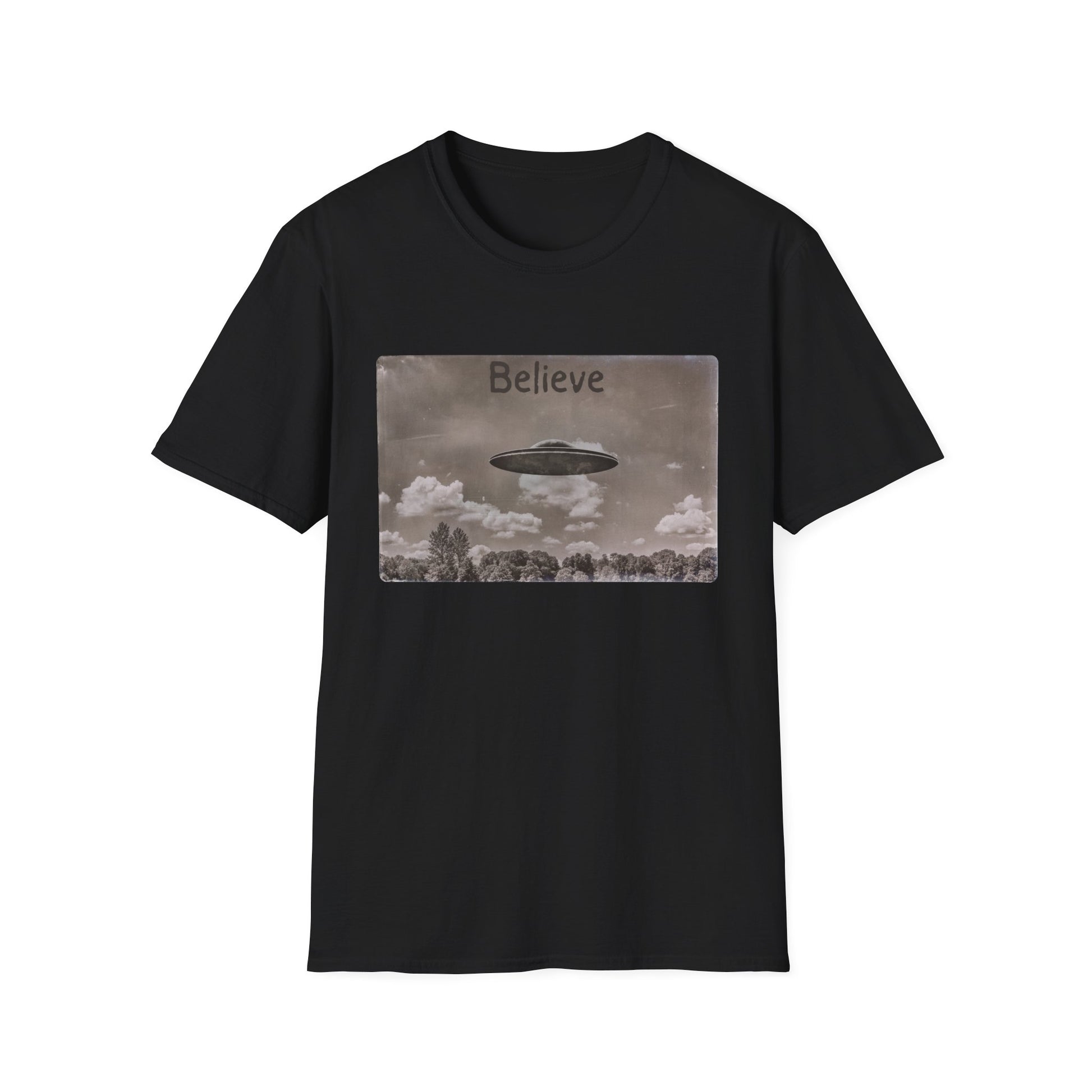 Believe UFO T-Shirt in Black