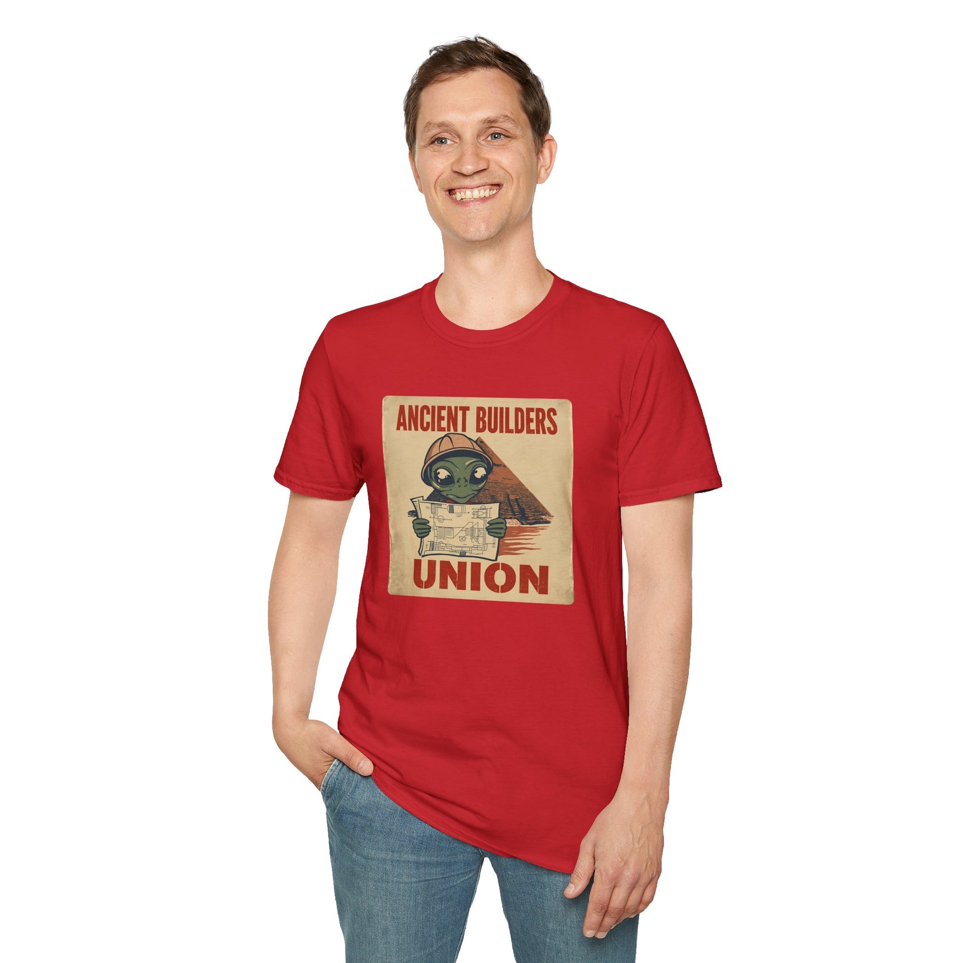 Ancient Builders Union T-Shirt in Red
