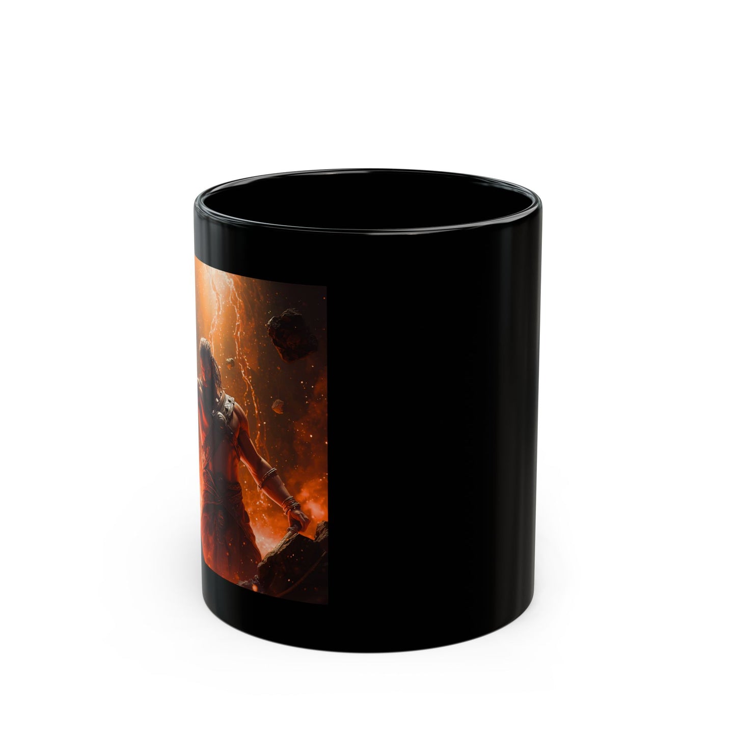 Vulcan Forge of the Cosmos Mug with cosmic forge artwork  - side view