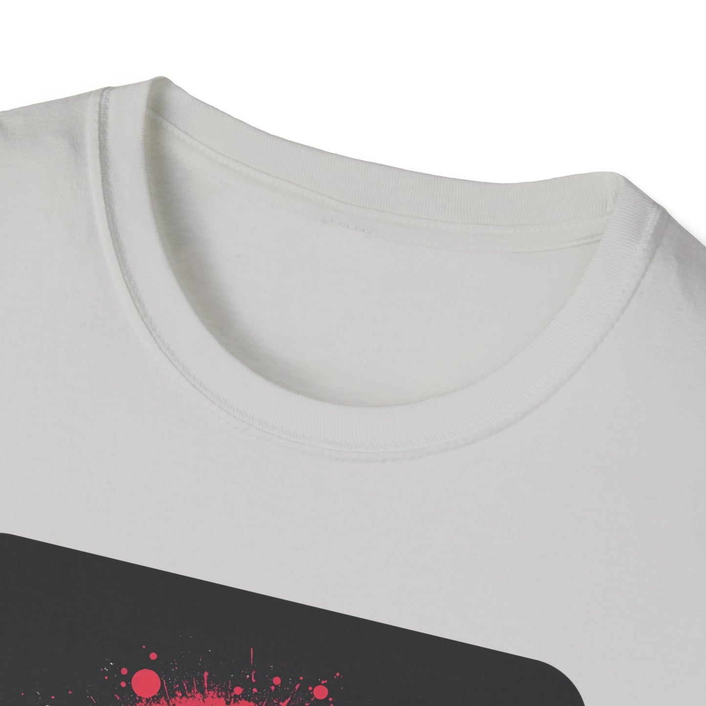 F Caw F – Gothic Crow Attitude T-Shirt in Ice Grey - Neckline