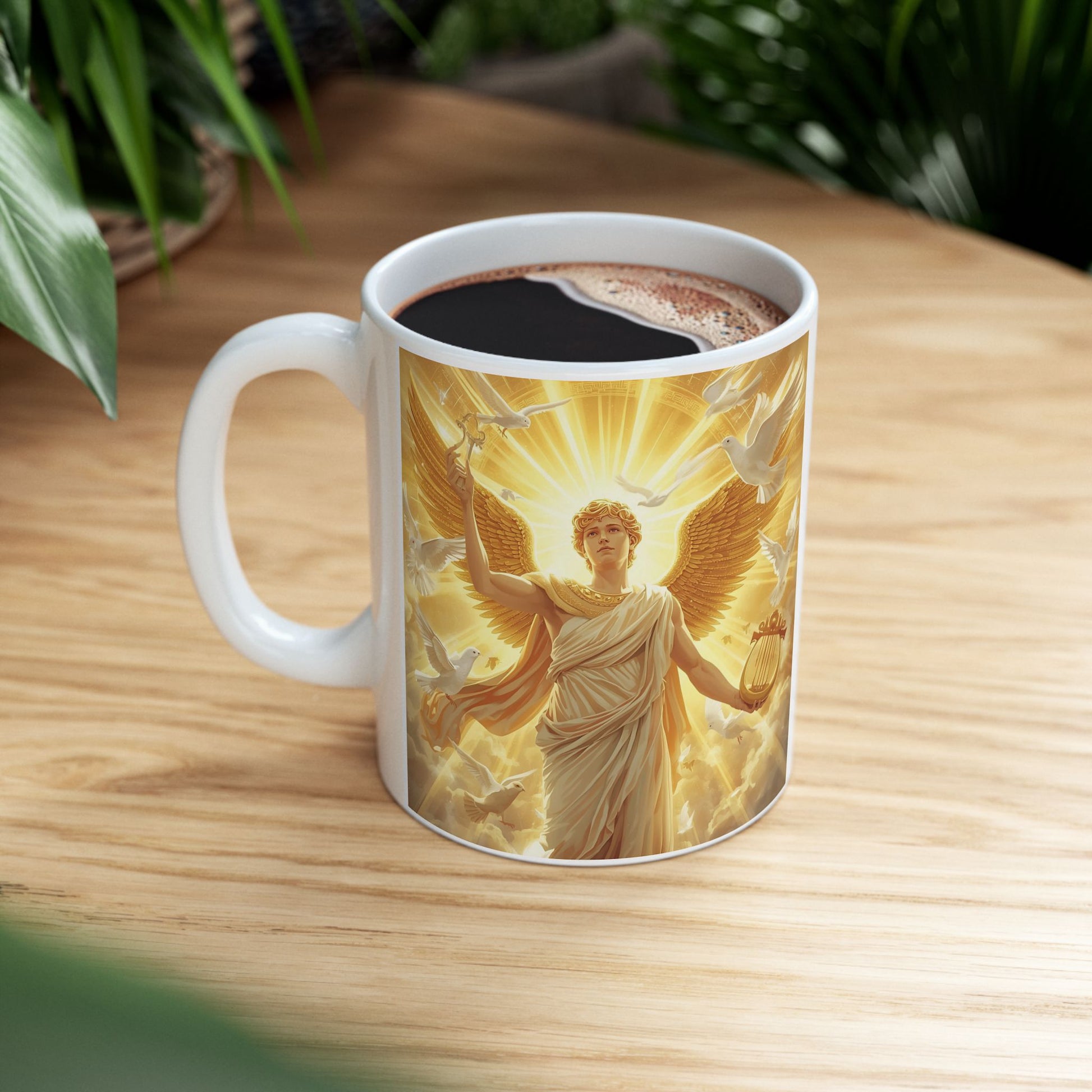 Apollo - Lightbringer Mug -  white mug with image of Apollo