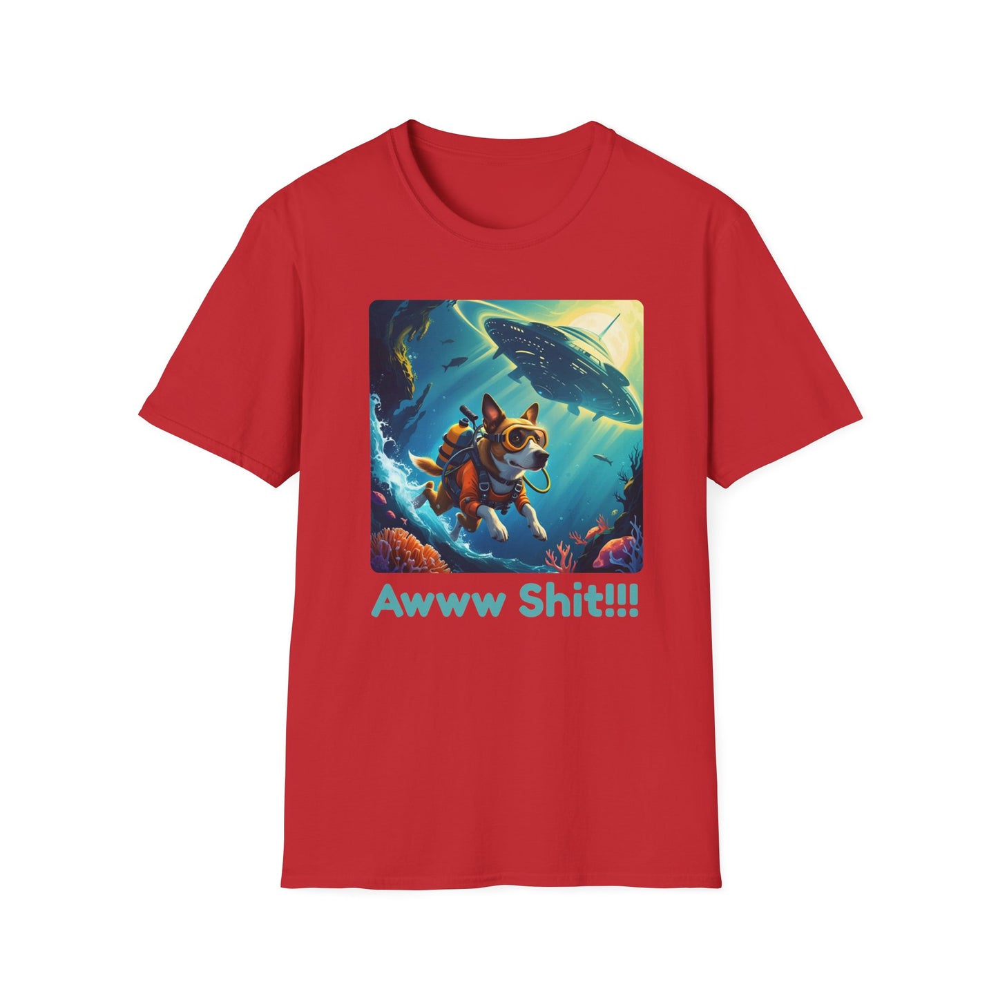 Awww Shit!!! UFO Encounter T-Shirt in Red