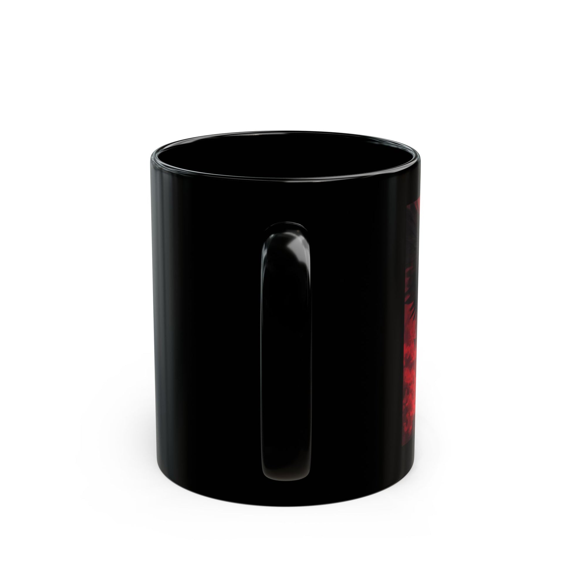 Lilith Mug with dark goddess artwork - side view