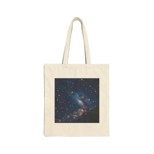 Celestial Calm Canvas Tote Bag in Neutral