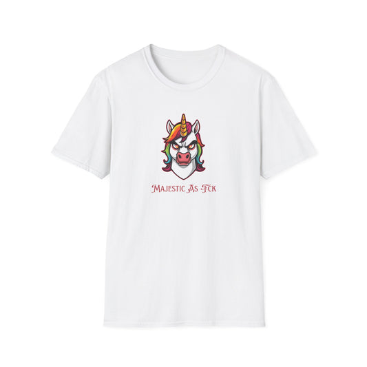 Majestic As Fck Unicorn T-Shirt – Angry Neon Rainbow Unicorn Tee
