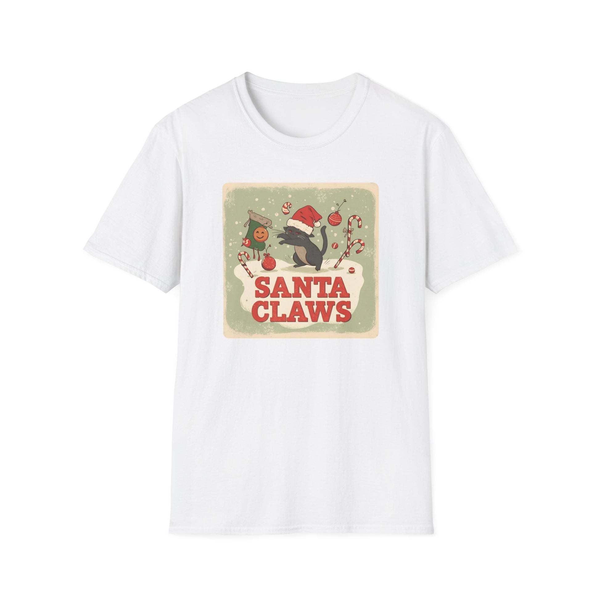 Santa Claws Festive T-Shirt in White