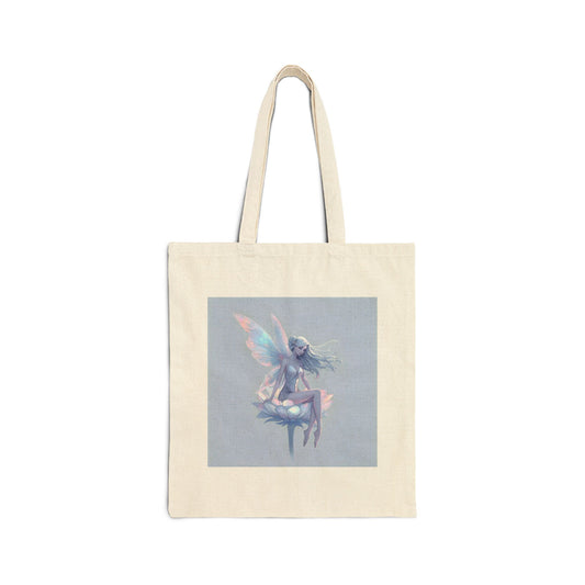 Crystals & Wings – Faerie Bloom Tote Bag in Natural