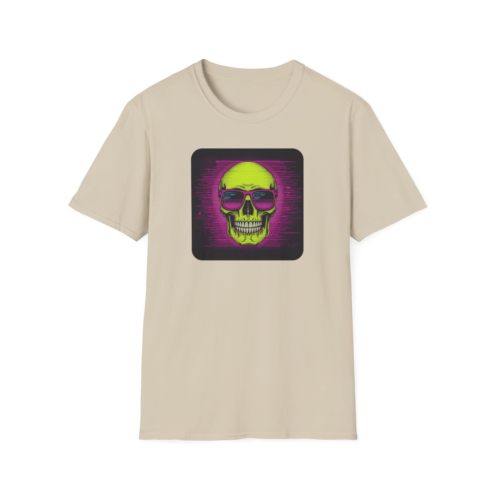 Game Over Retro Gamer Tee - Pixellated Skull in Sand