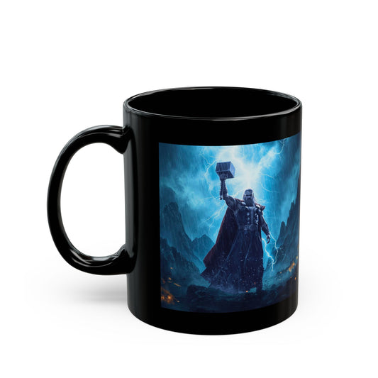 Thor Stormbreaker Mug with Norse thunder artwork - Front view