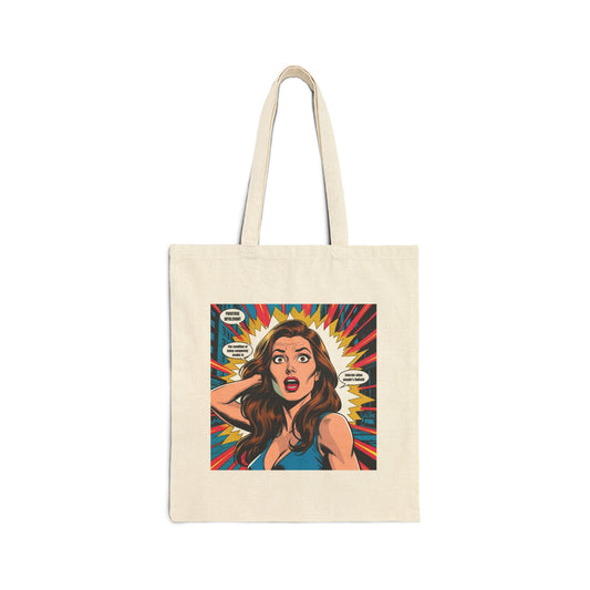 Pop Art Sass – “I Whisper WTF” Tote Bag in Natural