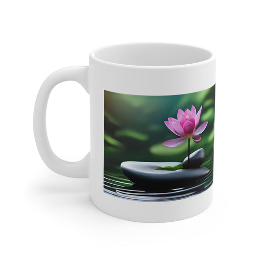 Lotus Flow – Water & Stone Balance Mug - front view