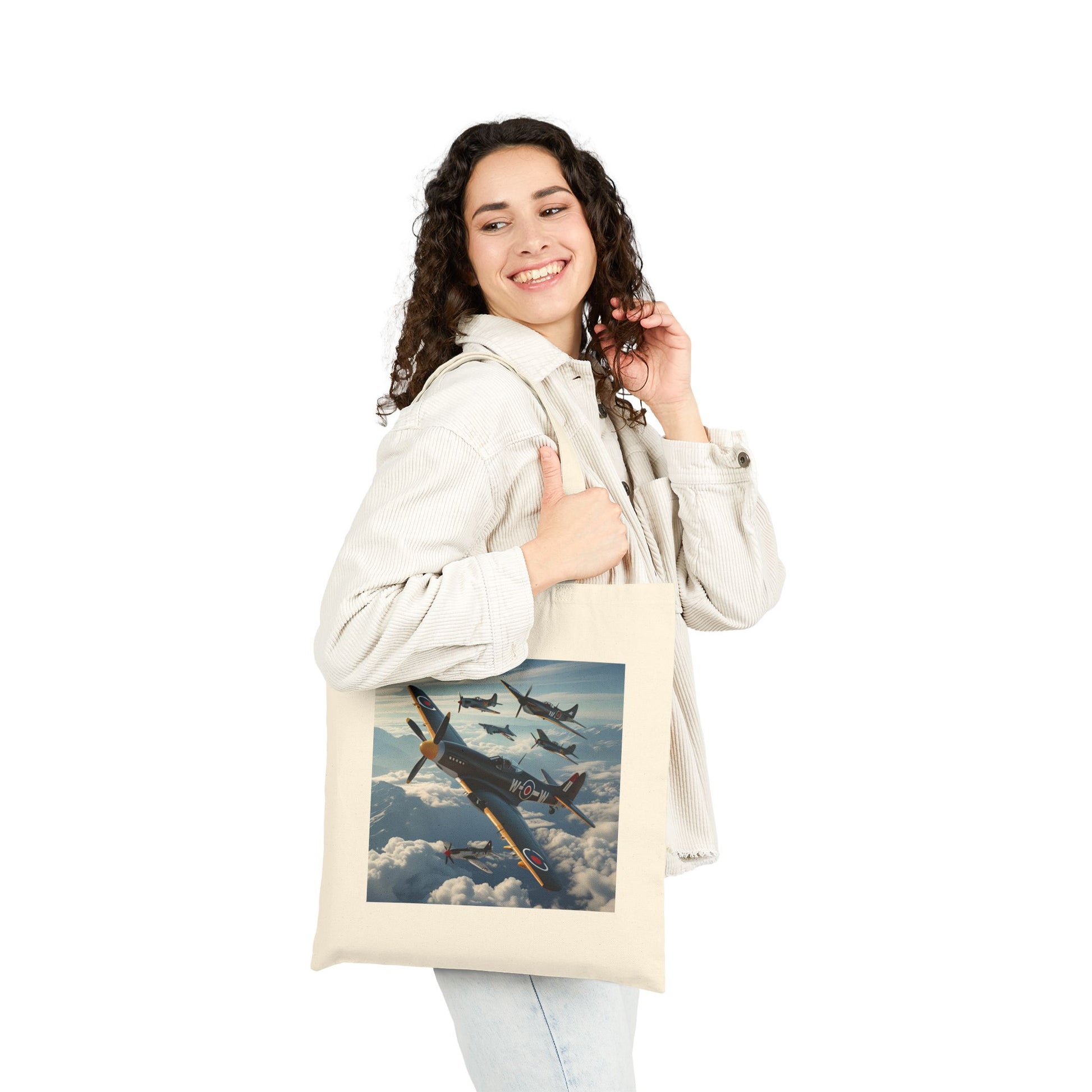 Wings of Valor Tote Bag in Natural
