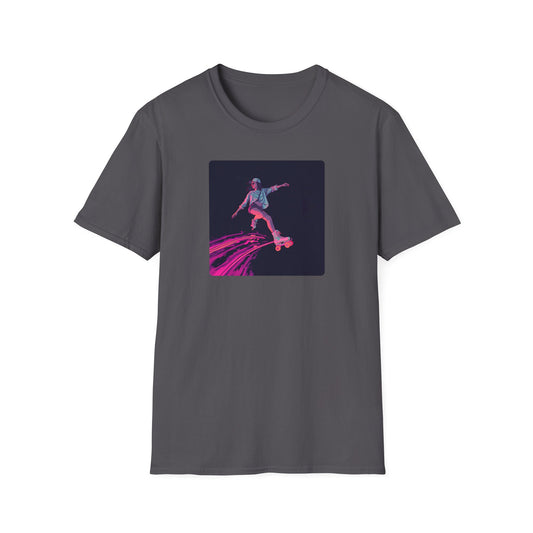 Cosmic Roller Skater T-Shirt in Charcoal