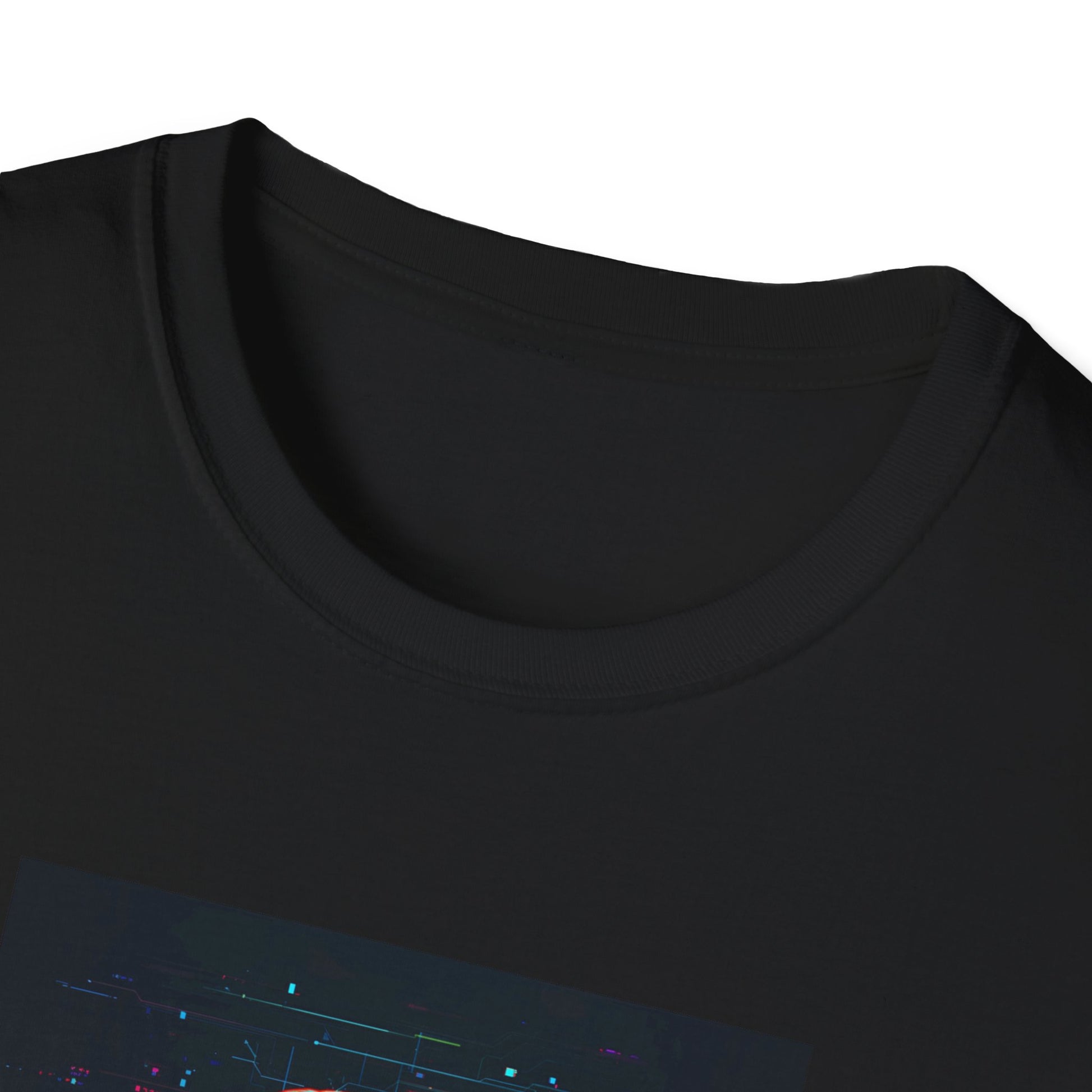 Pixellated Otter — Otterly Retro Gamer Tee in Black - Neckline