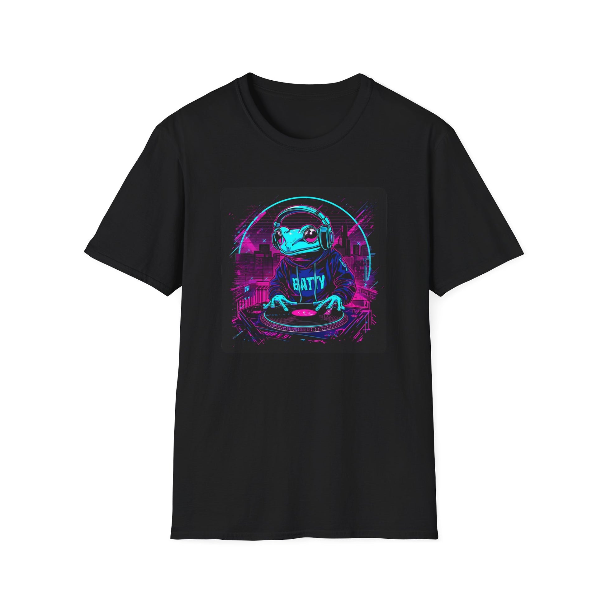 DJ Froggy on the Floor T-Shirt in Black