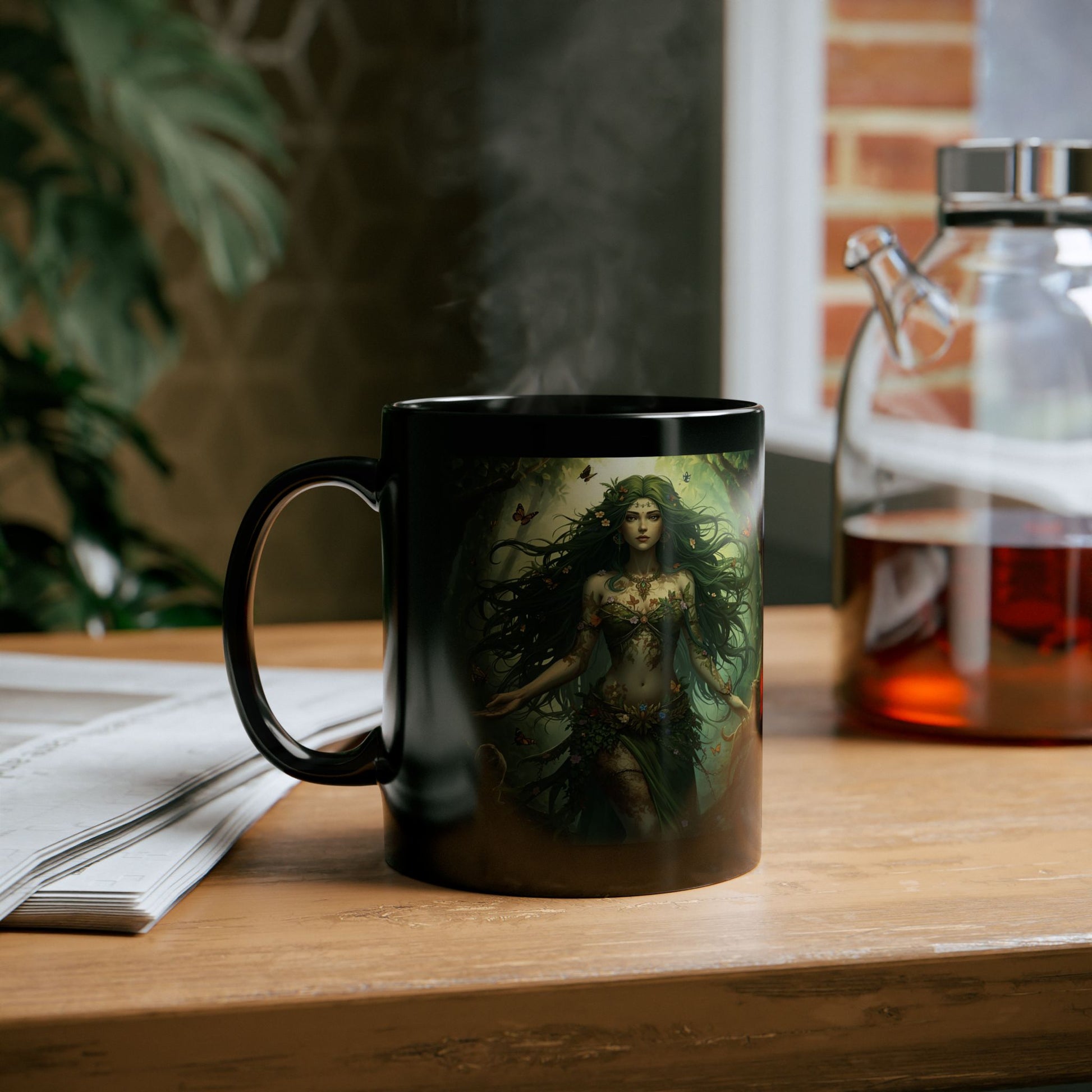 Gaia Mug with earth mother artwork