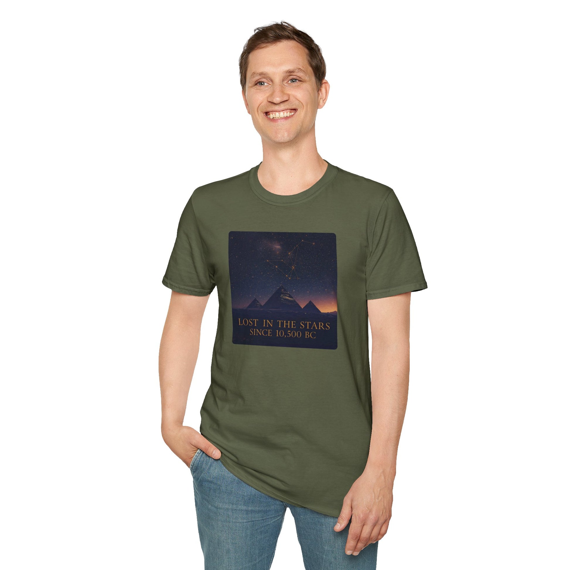 Lost in the Stars since 10,500 BC T-Shirt in Military Green